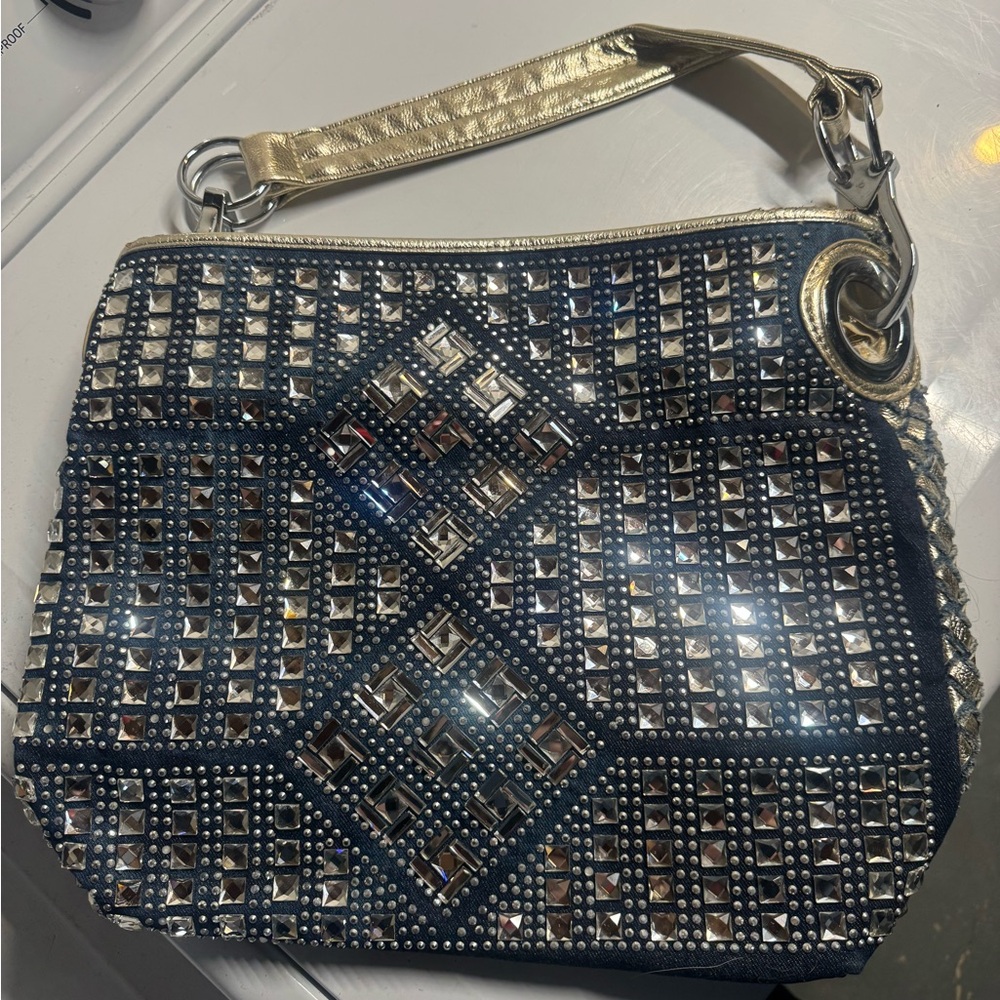 Studded Black and Silver Women's Bag